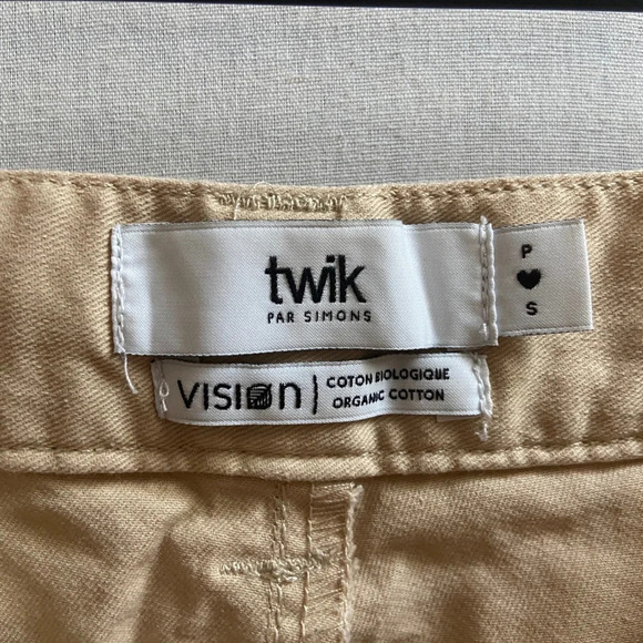 TWIK par Simons organic cotton beige lightweight  trouser pants Sz S - Picture 6 of 10
